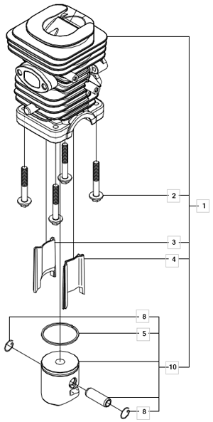 Цилиндро-поршневая-группа-Husqvarna-240